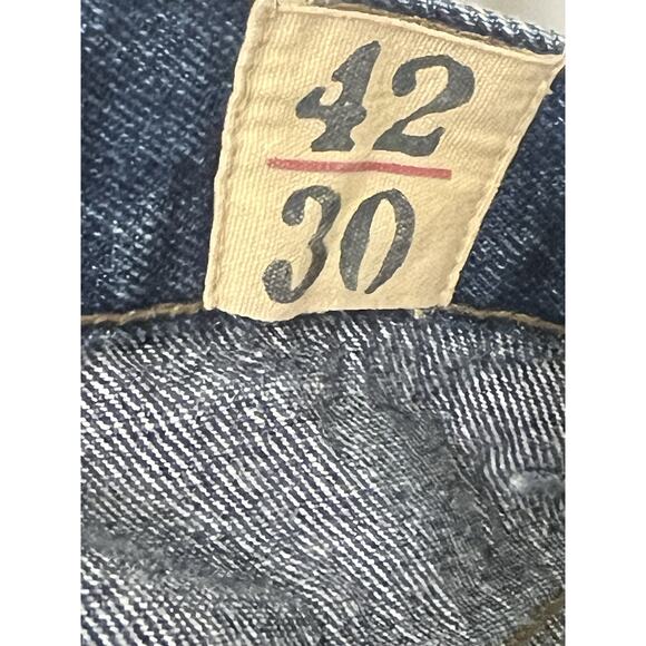 RedHead Jeans Mens 42x30 Regular Straight Blue Dark Wash 100% Cotton Workwear - Picture 4 of 10